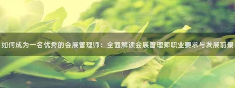 果博注册账号链接：如何成为一名优秀的会展管理师：全面解读会展管理师职业要求与发展前景