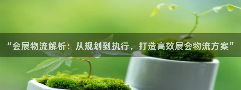 果博平台客服电话：“会展物流解析：从规划